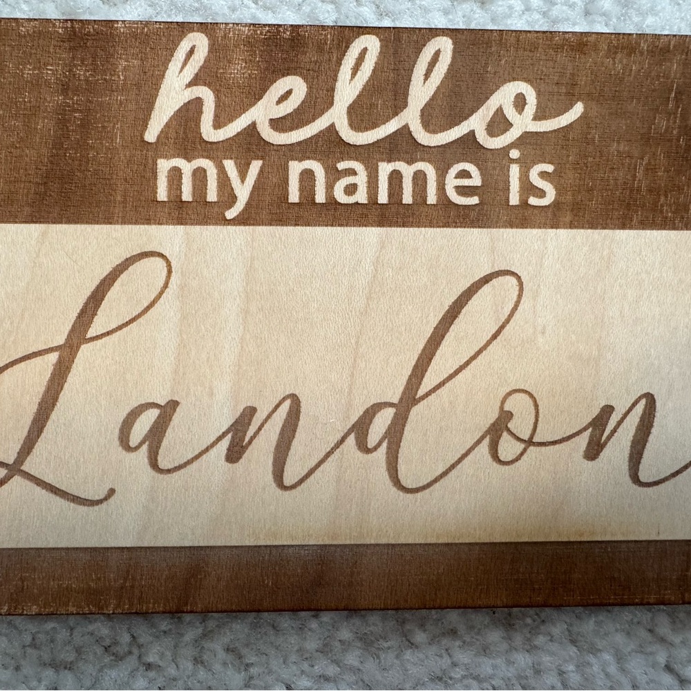 Personalized Wooden Name Sign - Brown
